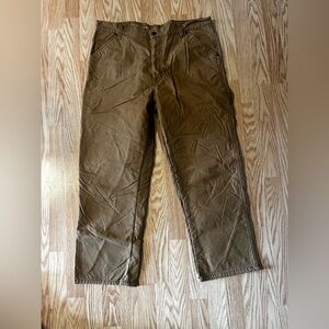 Smiths Workwear Pants Mens 36x30 Brown Denim Cotton Polyester Lined Insulated